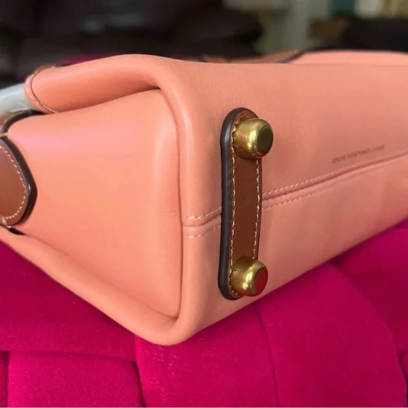 SOLD LIVE Coach 1941 - 2022 Peach & Brown Glove-tanned Leather Crossbody - Picture 14 of 16